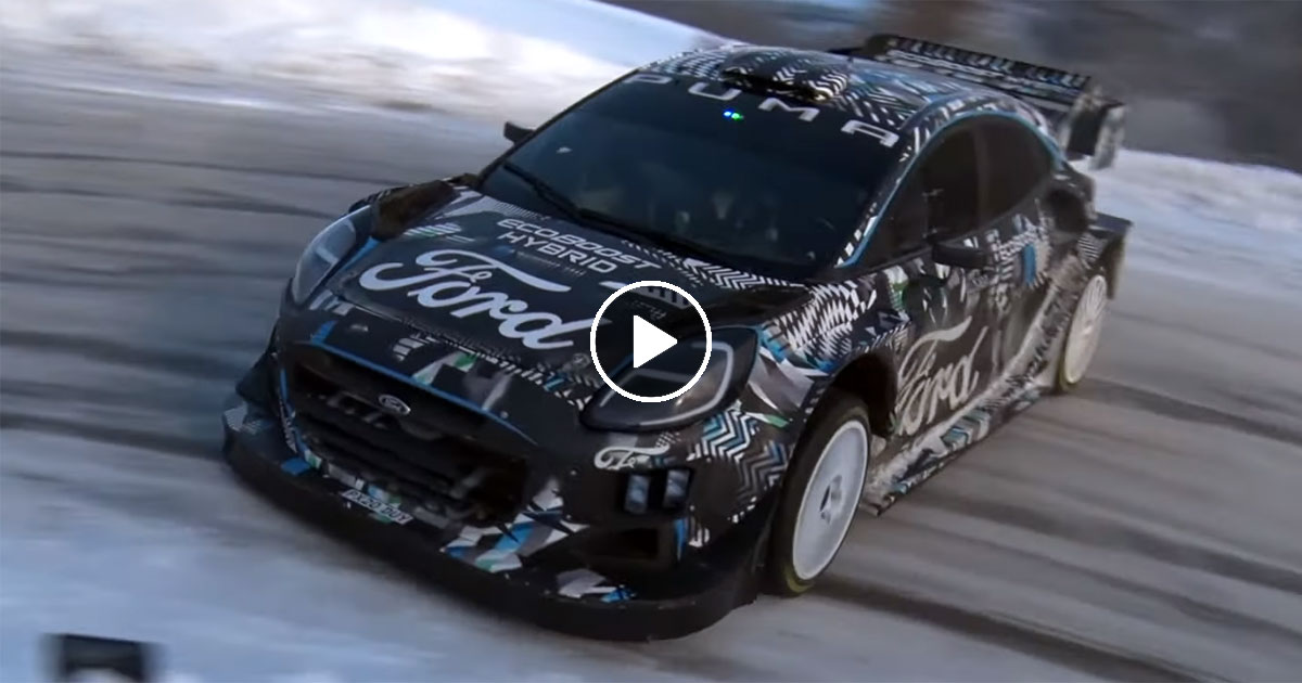 VIDEO: Fourmaux Snow test WRC Rallye Monte Carlo 2022 (Ford Puma Rally1) |  Rallysupport