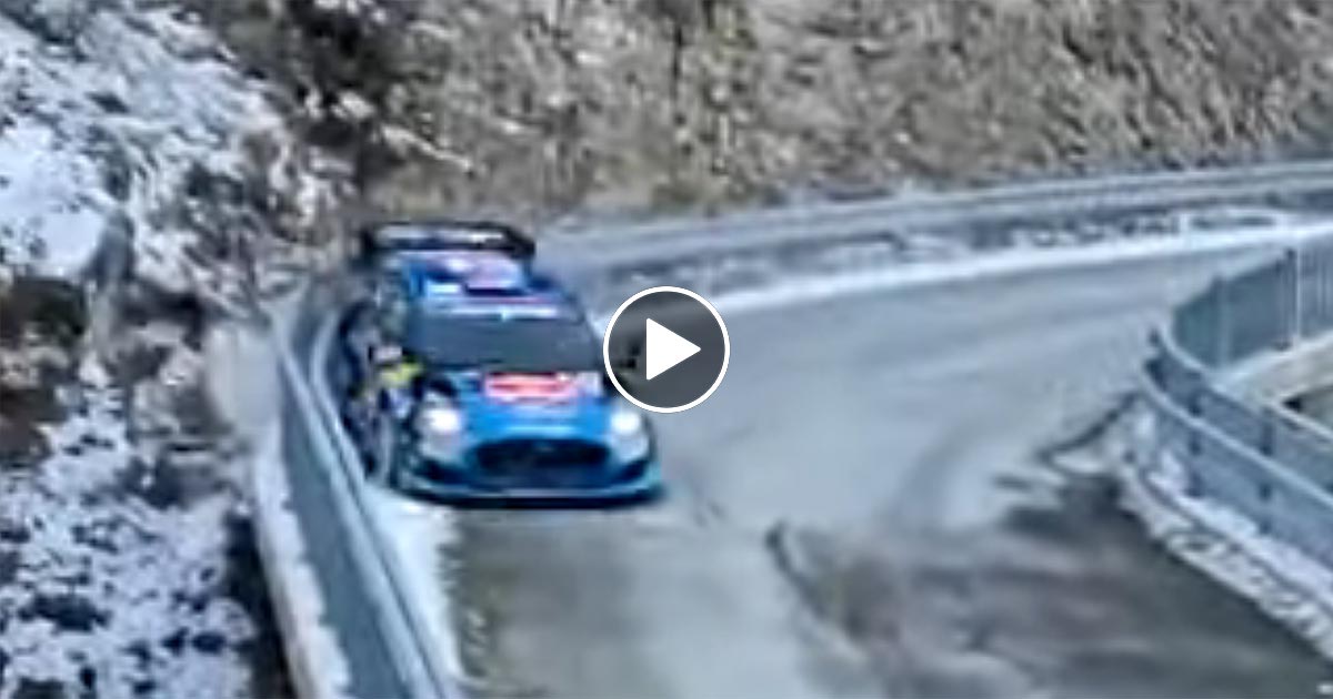 VIDEO Loubet crashes out on the final corner of SS9 Rallye Monte