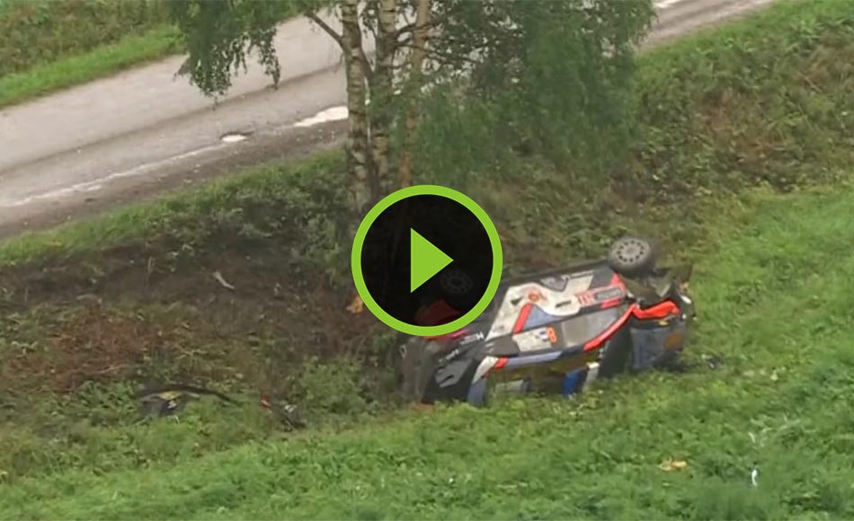 Tänak crash SS3 WRC Rally Finland 2024 VIDEO