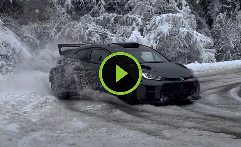 Solberg test Toyota GR Yaris Rally2 in Snow Pre WRC2 2025 Rallye Monte Carlo