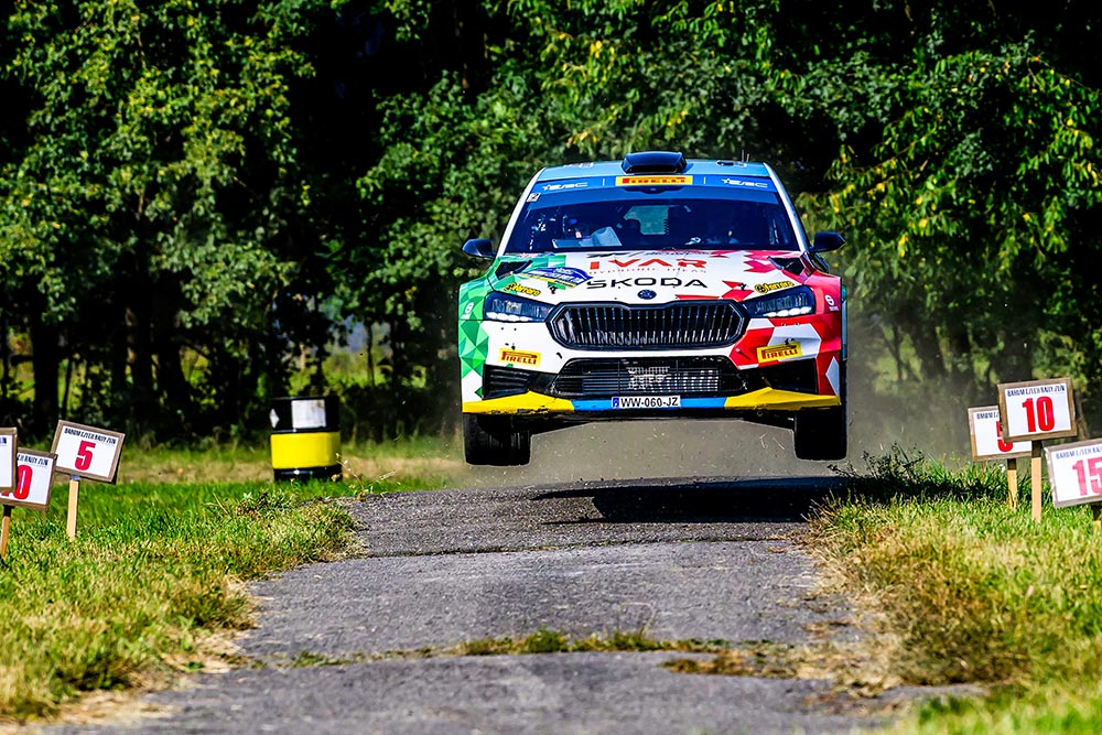 Andrea Mabellini scores important podium at ERC Barum Rally P3 Skoda Fabia RS Rally2