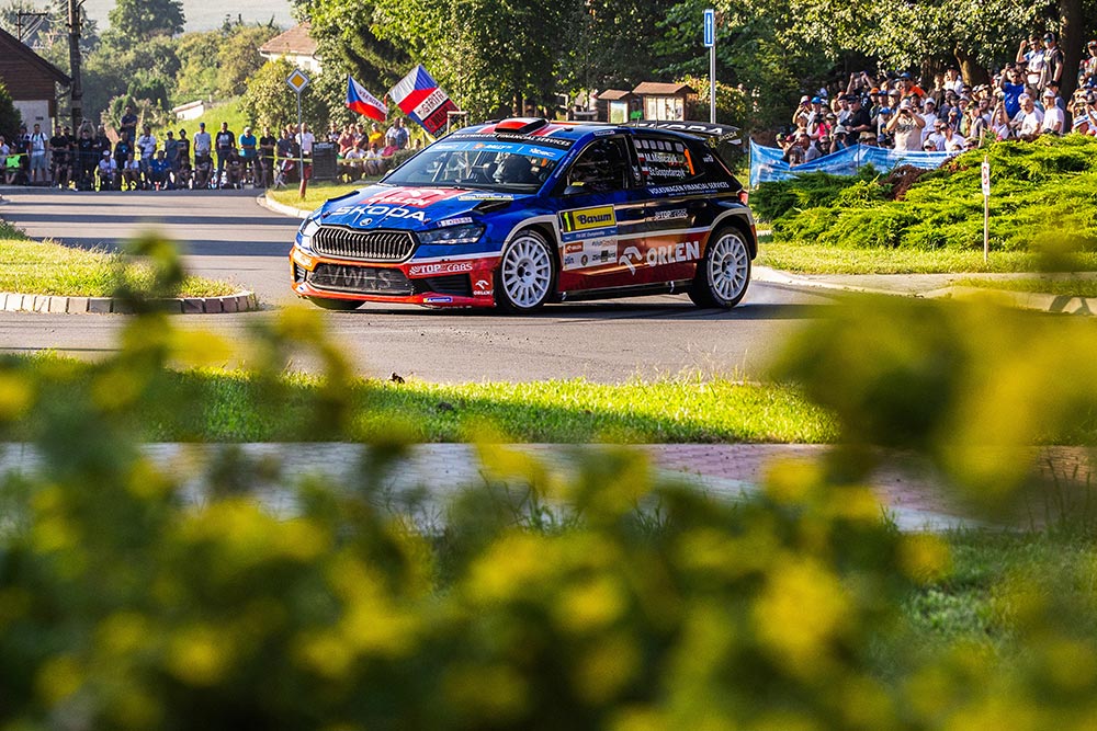 Miko Marczyk keeps ERC championship lead after P7 at Barum Rally 2025 Skoda Fabia RS Rally2