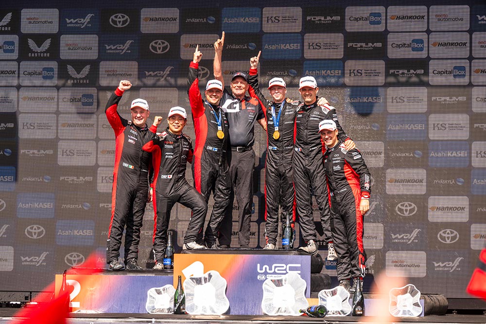 WRC Rally Finland 2025 Toyota Podium