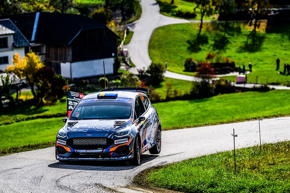 Mille Johansson 2025 Junior WRC Champion after winning CER Central European Rally in final stage