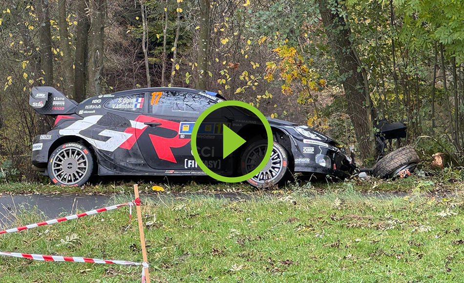 Crash Ogier SS10 WRC Central European Rally 2025 VIDEO