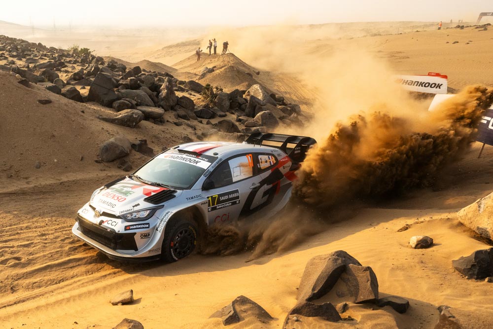 Sebastien Ogier Vincent Landais WRC Rally Saudi Arabia 2025 Day 2 Toyota GR Yaris Rally1