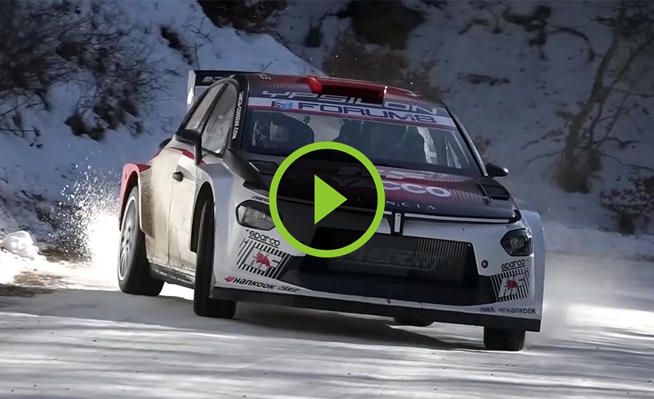 VIDEO:  Lancia Ypsilon HF Integrale Rally2 test WRC Rallye Monte Carlo 2026 (Rossel & Gryazin)