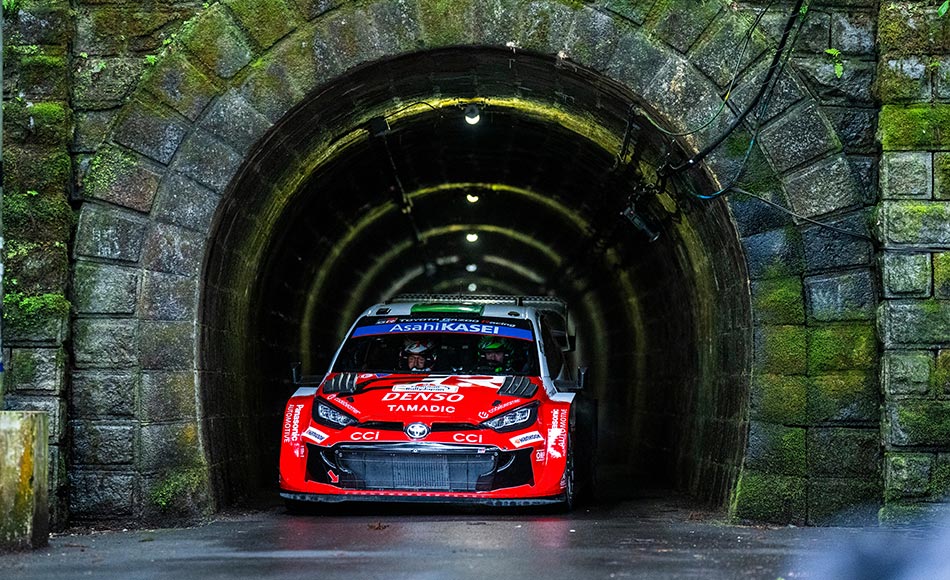 WRC Rally Japan Evans leads Toyota 1-2-3-4 after opening day