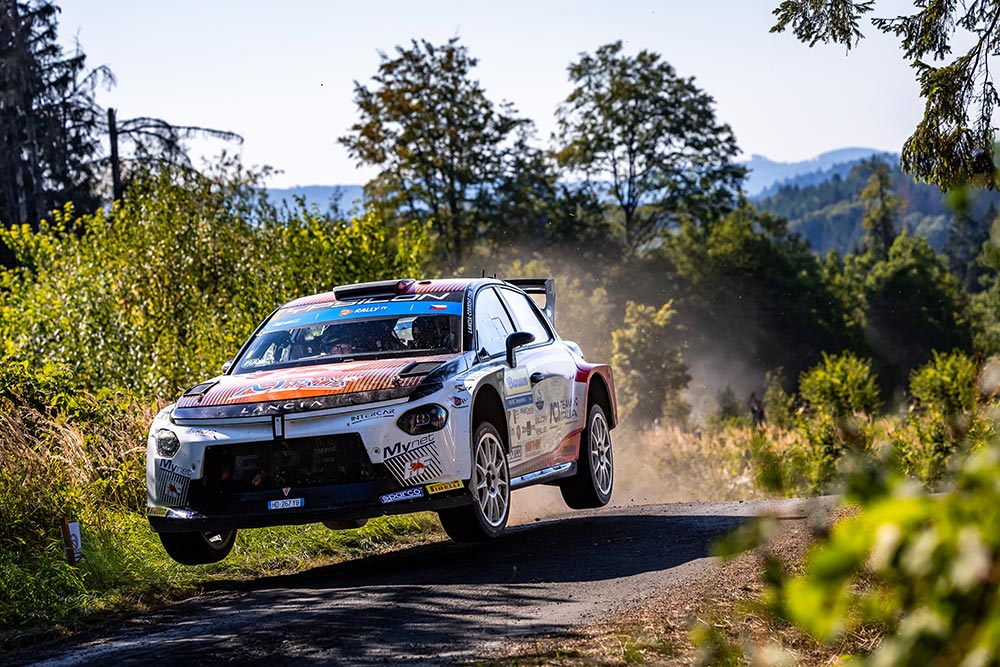 Andrea Mabellini P3 ERC Barum Rally Czech Zlin Lancia Ypsilon Rally2 HF Integrale